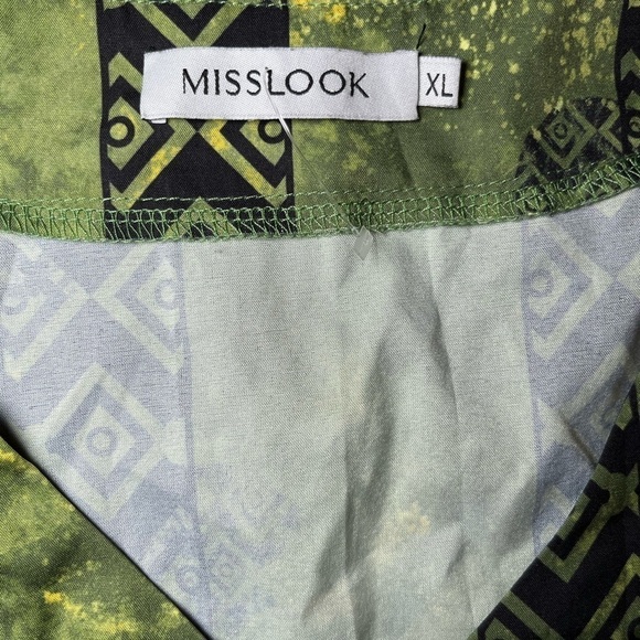 Lightweight Green And Black Blouse by Miss Look - Picture 10 of 10